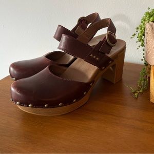 DANSKO Dotty Leather Studded Slingback Heel 38